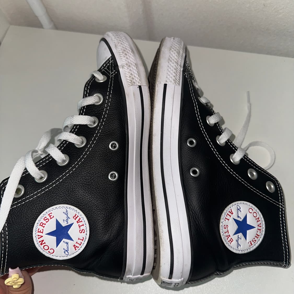 컨버스 블랙 가죽 레더 240 상품이미지4