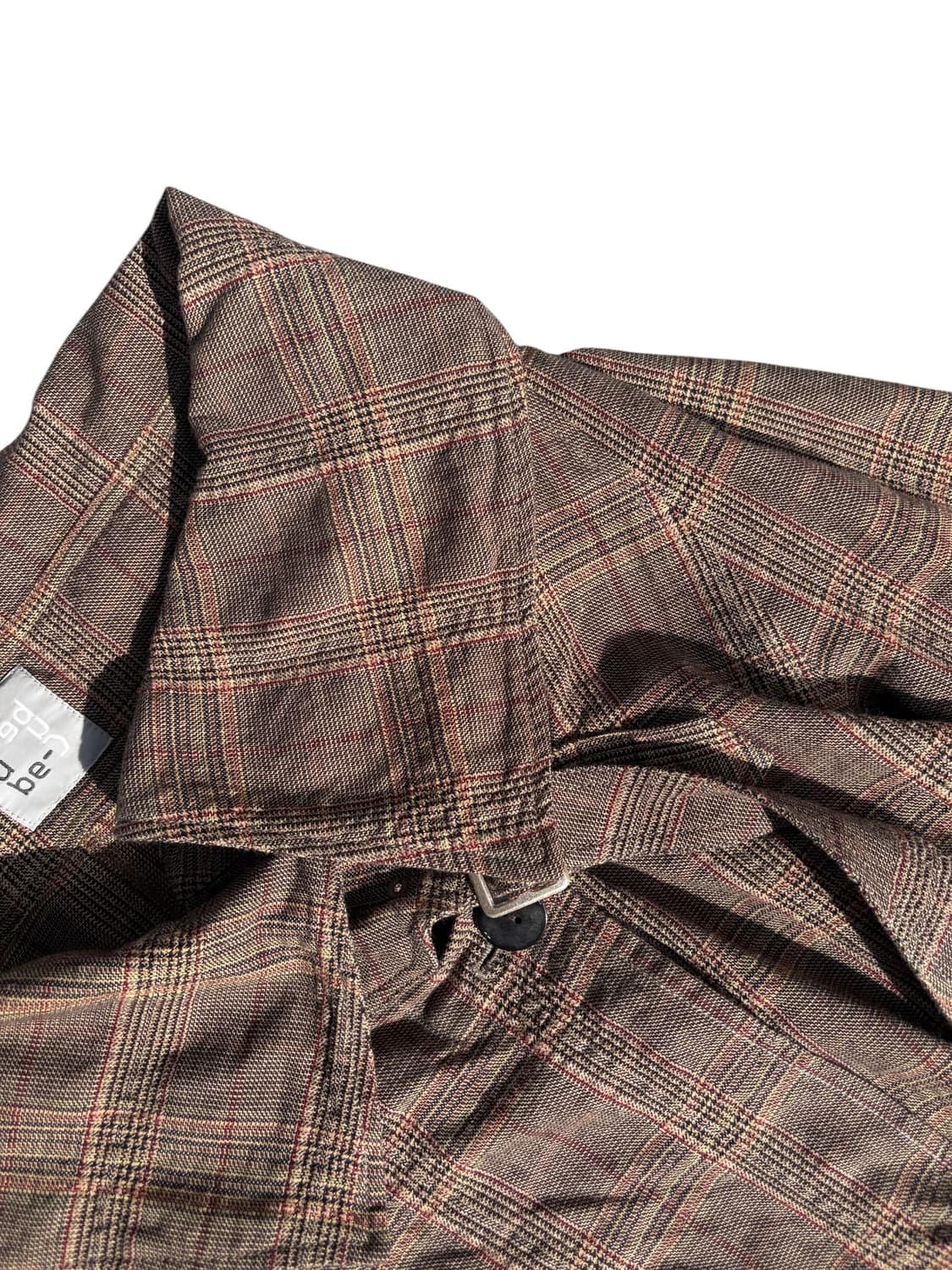 Plaid Wide Collar 2-Way Jacket 상품이미지6