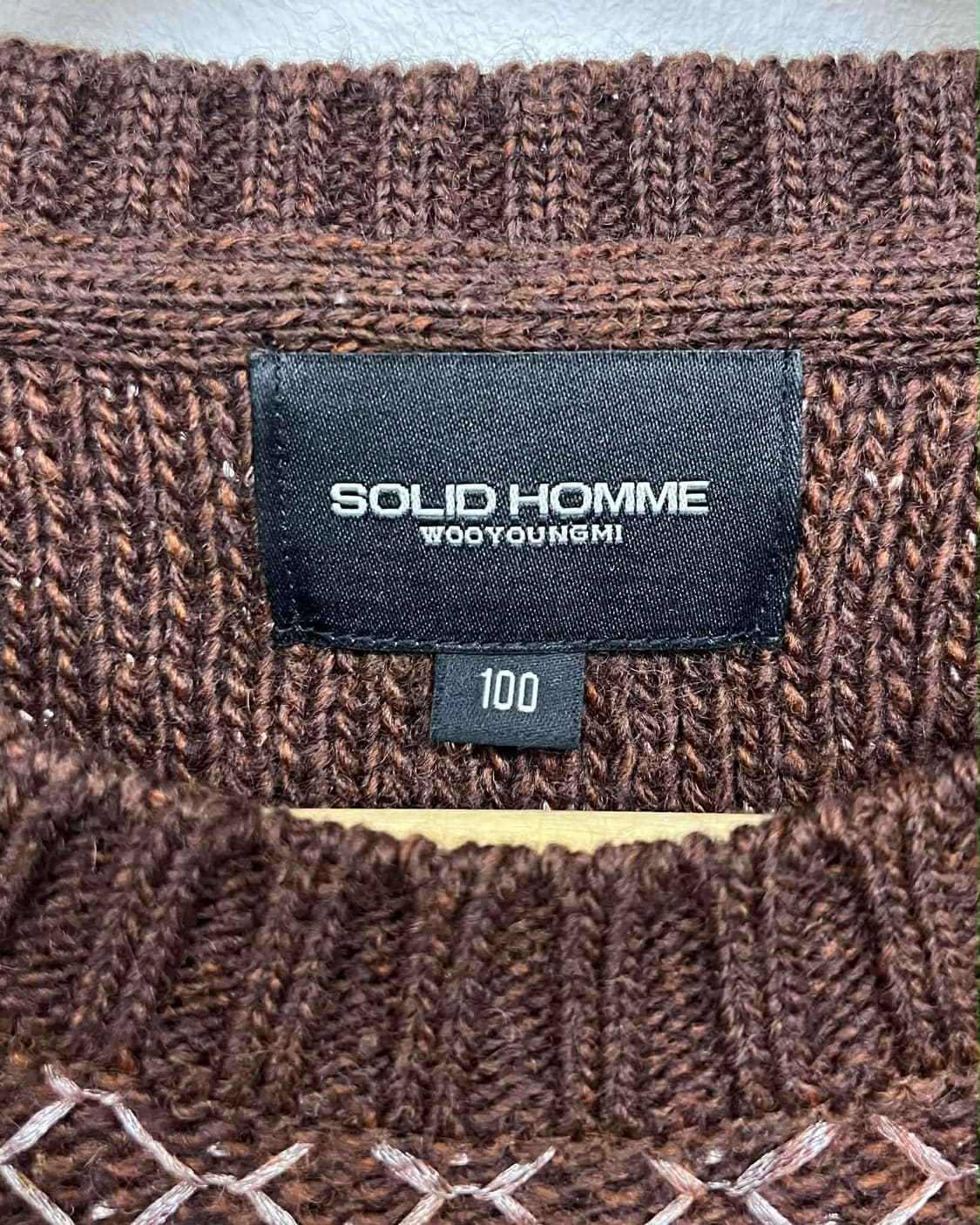 [100] 솔리드옴므 우영미 패턴 울 니트 스웨터 상품이미지3