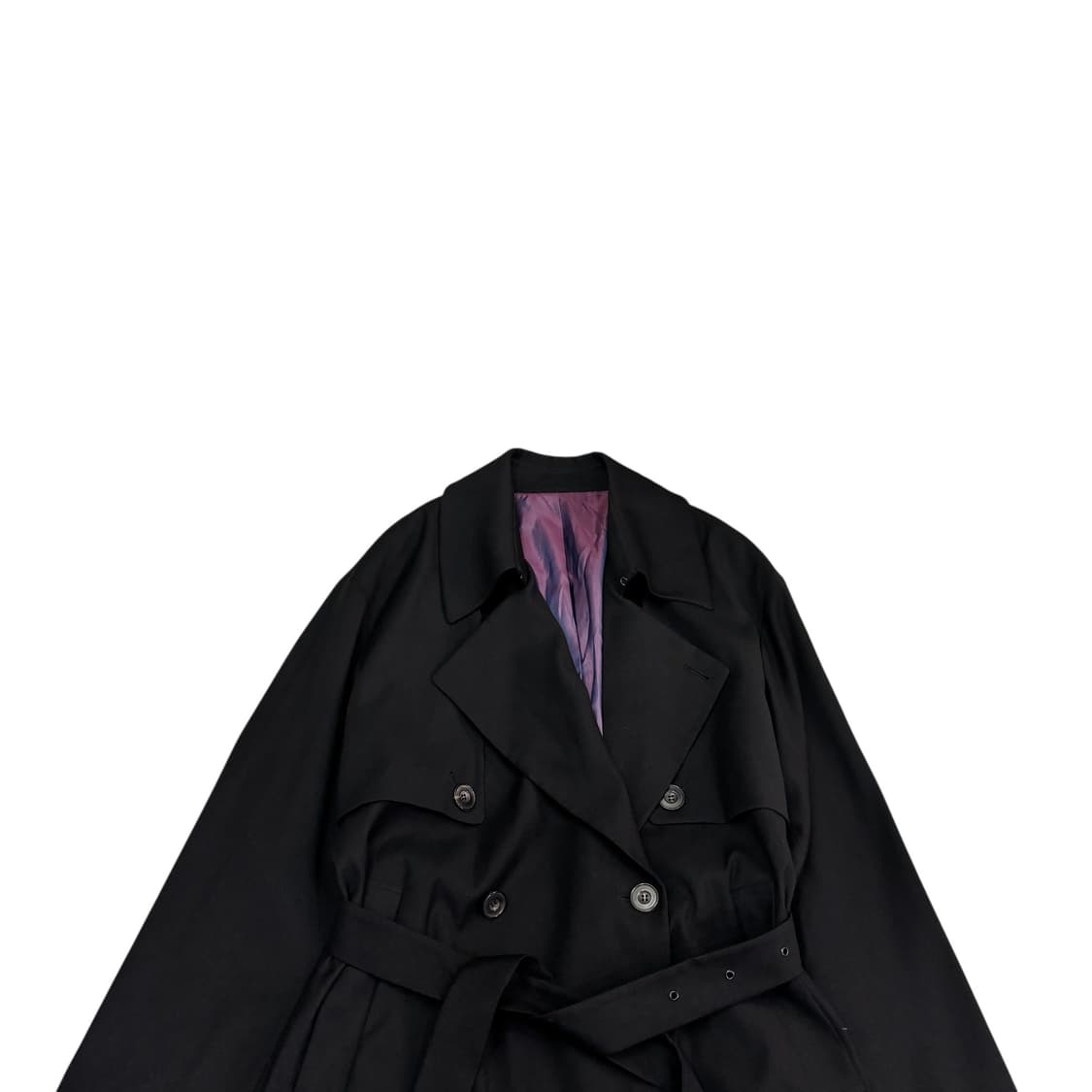 주앙옴므 블랙 오버 핏 더블 트렌치코트 상품이미지2
