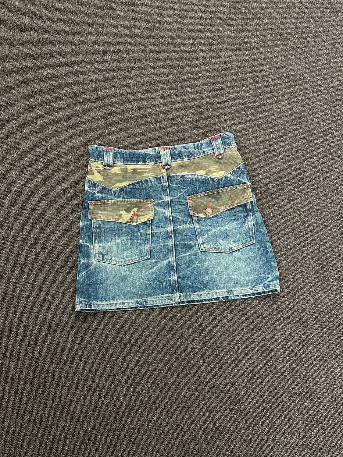 150)일본 빈티지 카모 미니 스커트 상품이미지4