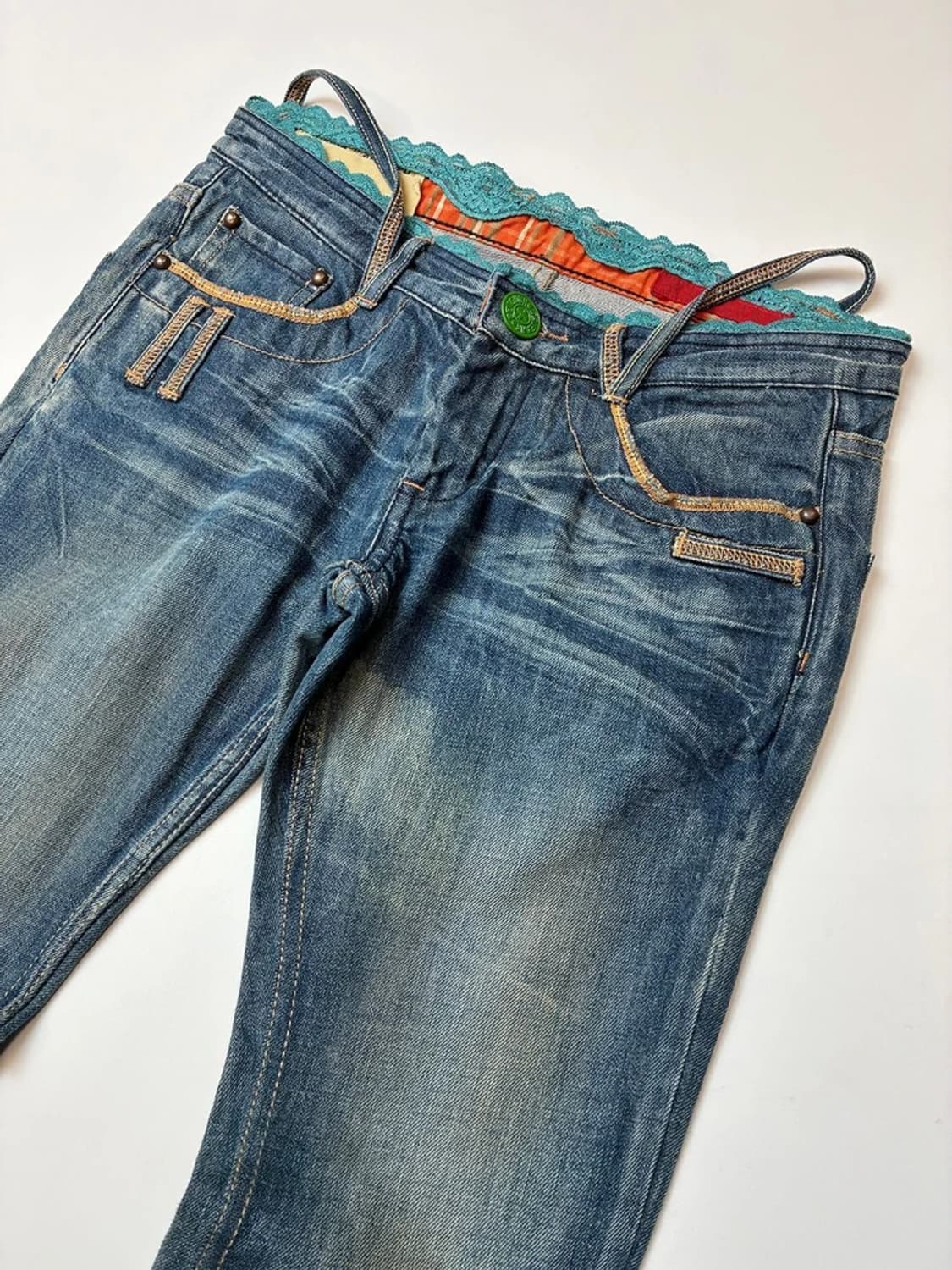 Selected 00's Y2K 페이딩 데님 팬츠 PN5569 상품이미지2