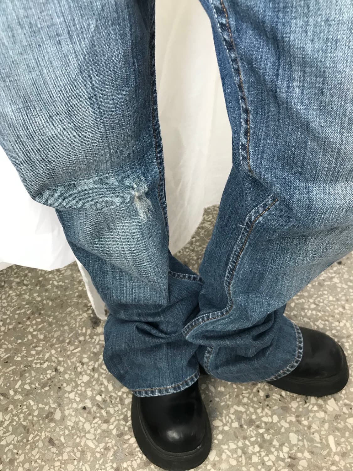 워싱 데님 팬츠  상품이미지5