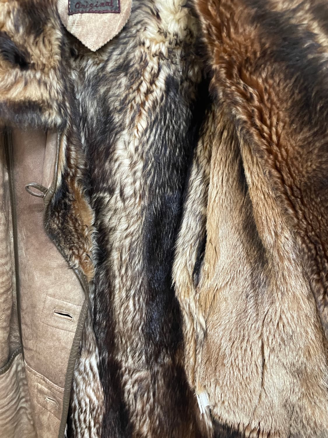 Vintage genuine 양가죽 무스탕 66사이즈 상품이미지4