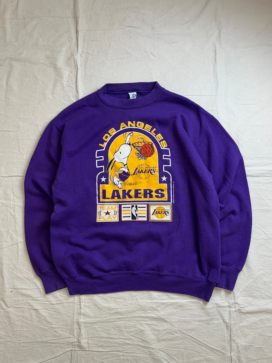 LA LAKERS SNOOPY 80s USA 빈티지 스웻셔츠 상품이미지1