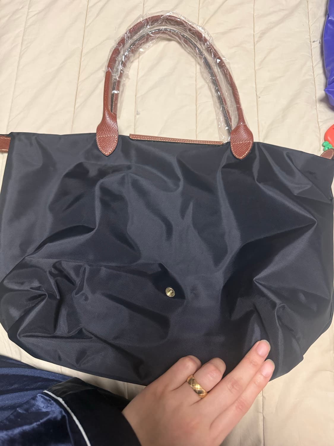 롱샴 르 플리아쥬 블랙 토트백 상품이미지2