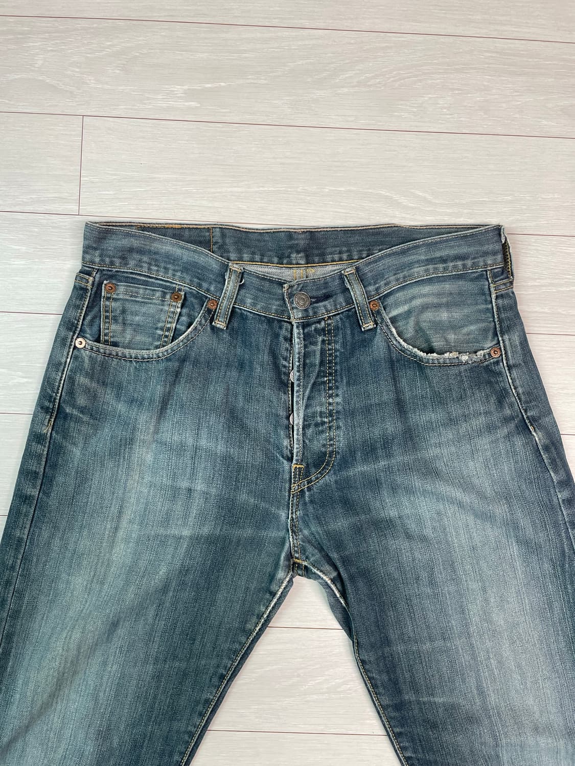 리바이스 501 인디고 데님 팬츠 상품이미지2