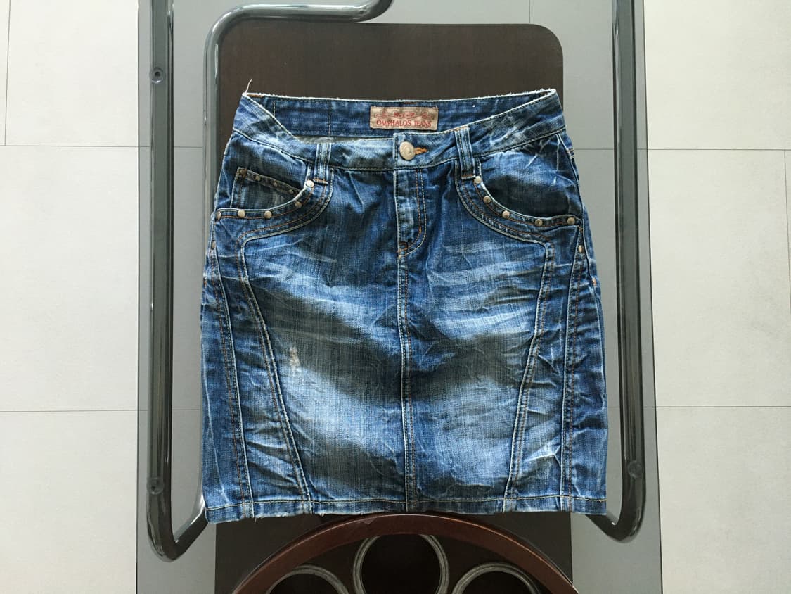 vintage wash stud denim skirt 상품이미지2