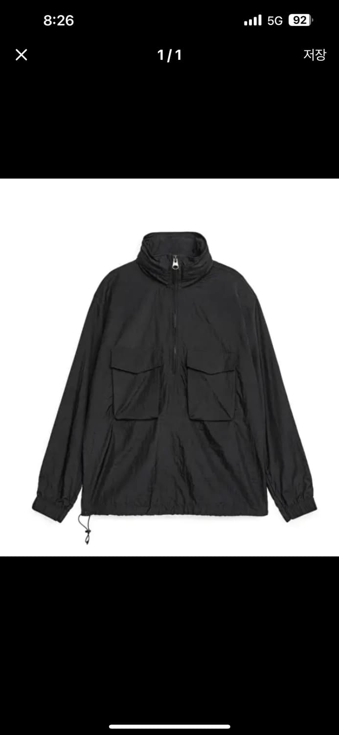 판매)아르켓 아노락 바람막이 블랙 L 상품이미지2