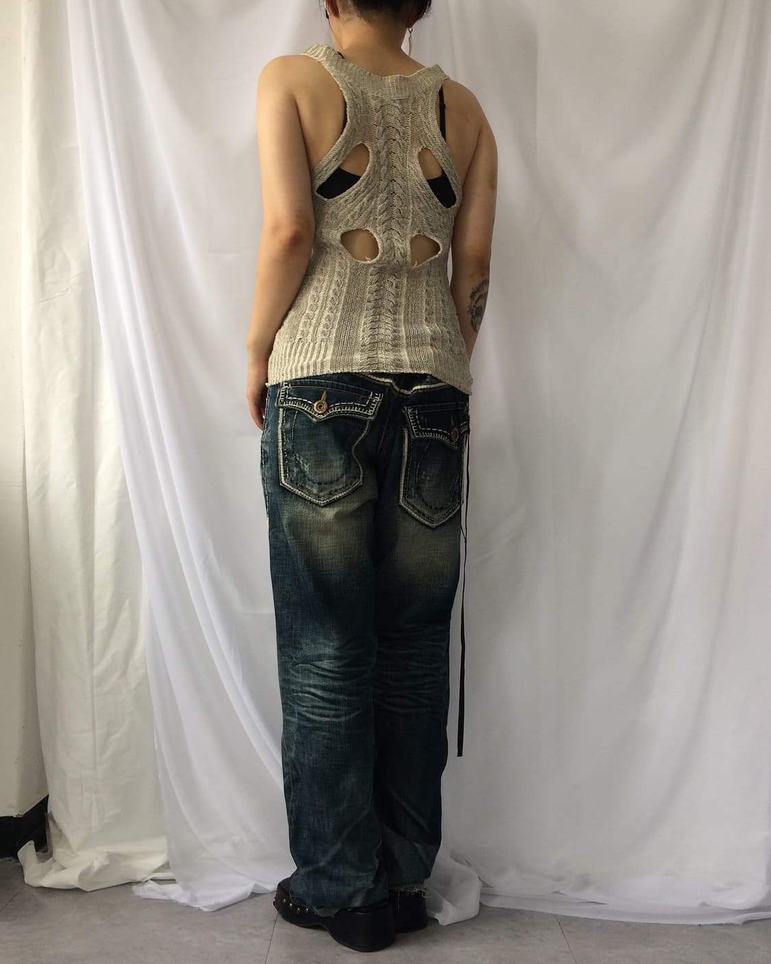 Line detail knit sleeveless 상품이미지6