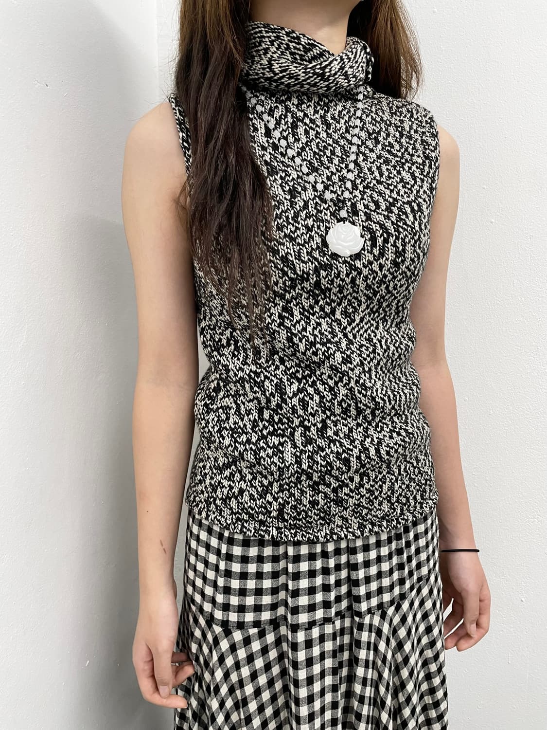 오레오 울 짜임 니트 탑 상품이미지2