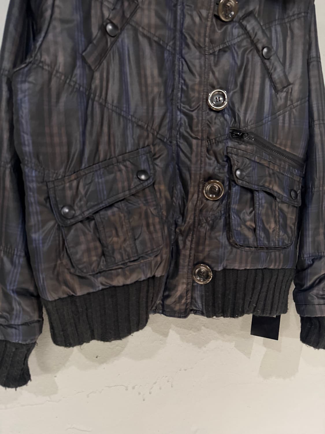 check pattern pocket detail n2b padding 상품이미지7