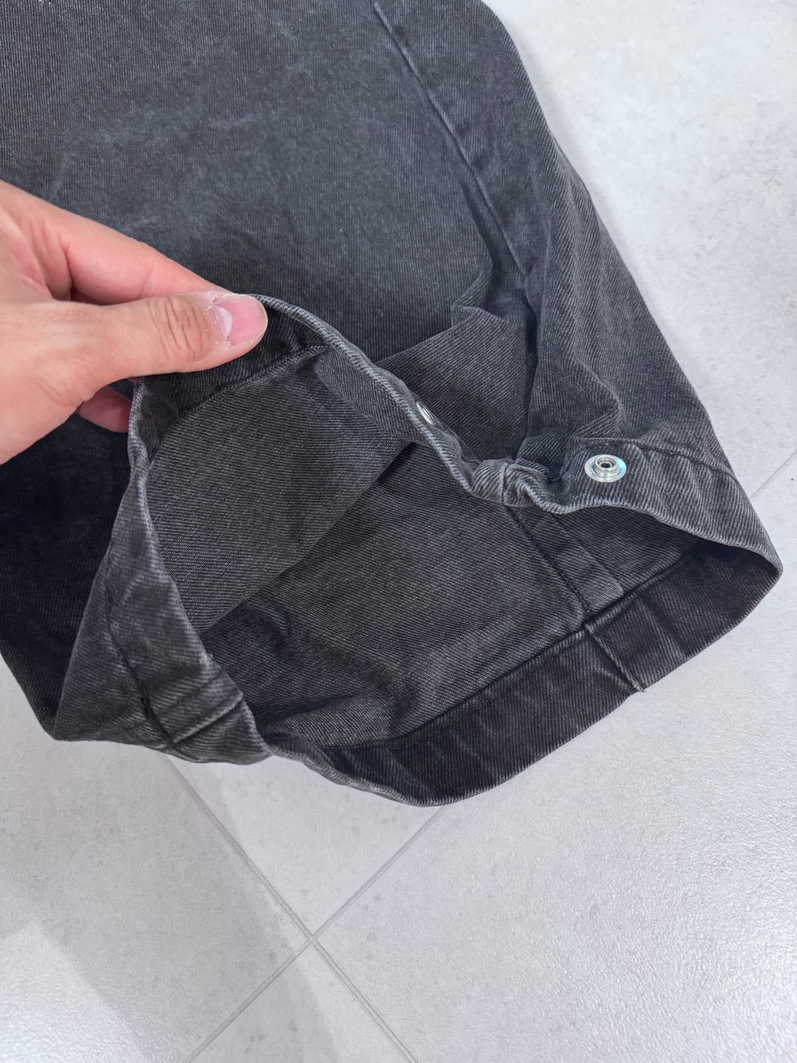 (중고/xl) etce 워시드 배기진 그레이 XL 상품이미지5