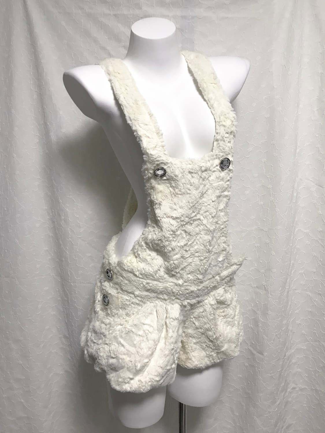 빈티지 갸루 쥬얼 버튼 퍼 점프수트 멜빵 바지 상품이미지1