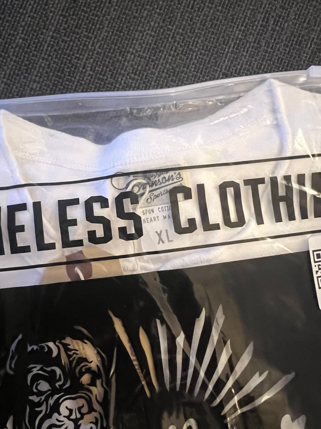 브론슨 헨리넥 반팔 화이트 XL 새제품 상품이미지2