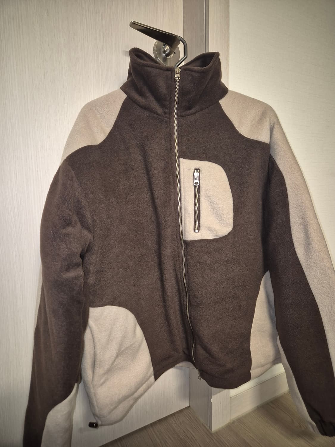 브라운 투톤 플리스 자켓 상품이미지4