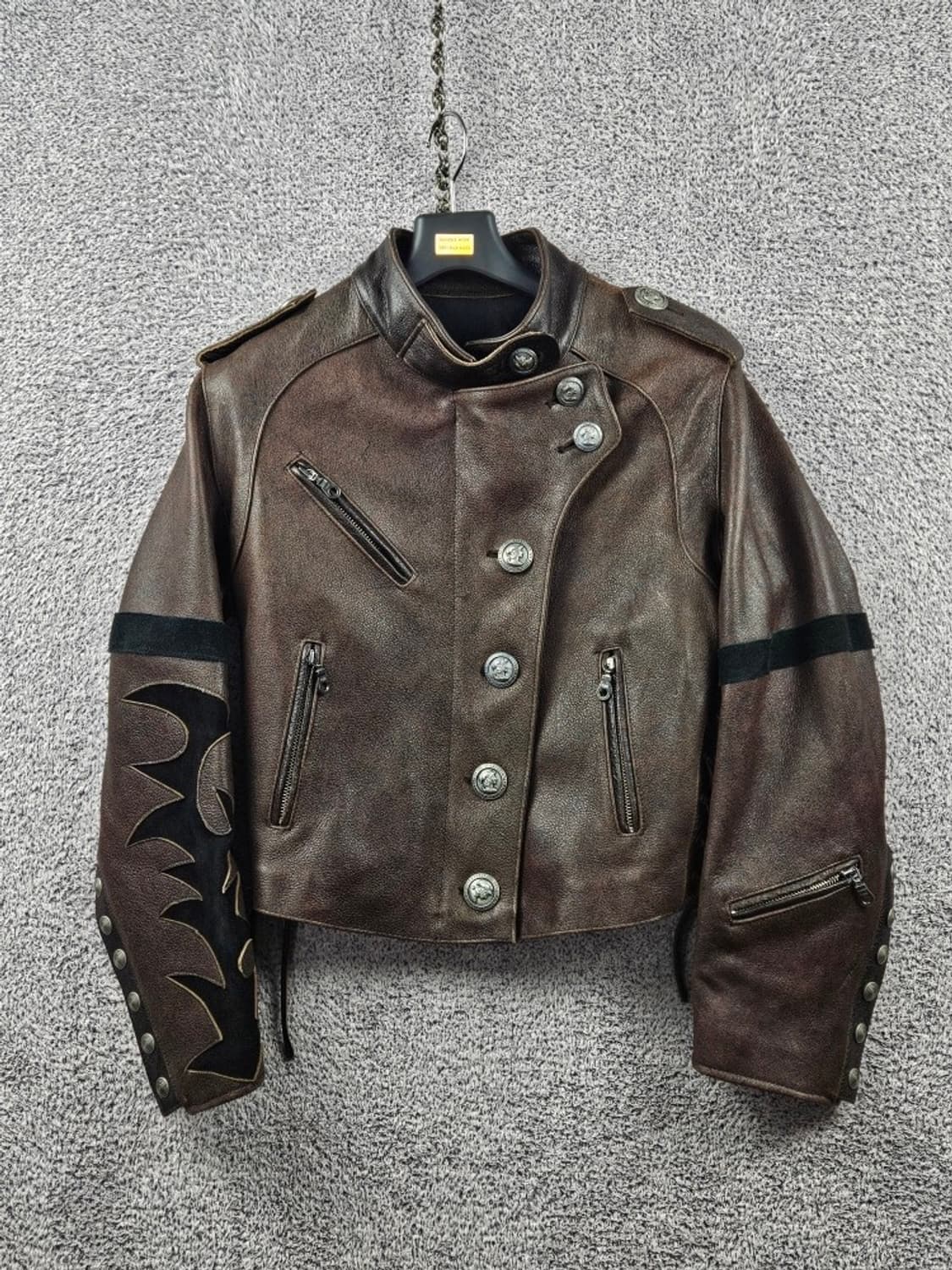 빈티지 리얼레더 코르셋 언밸런스 라이더자켓 ( S추정 ) / 11106 상품이미지1