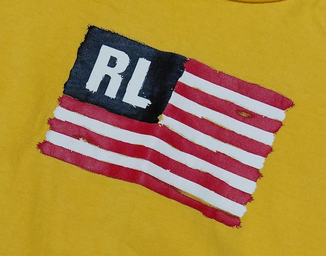 [M] 폴로 진스 랄프로렌 빈티지 성조기 로고 반팔 티셔츠 (옐로우) 상품이미지3