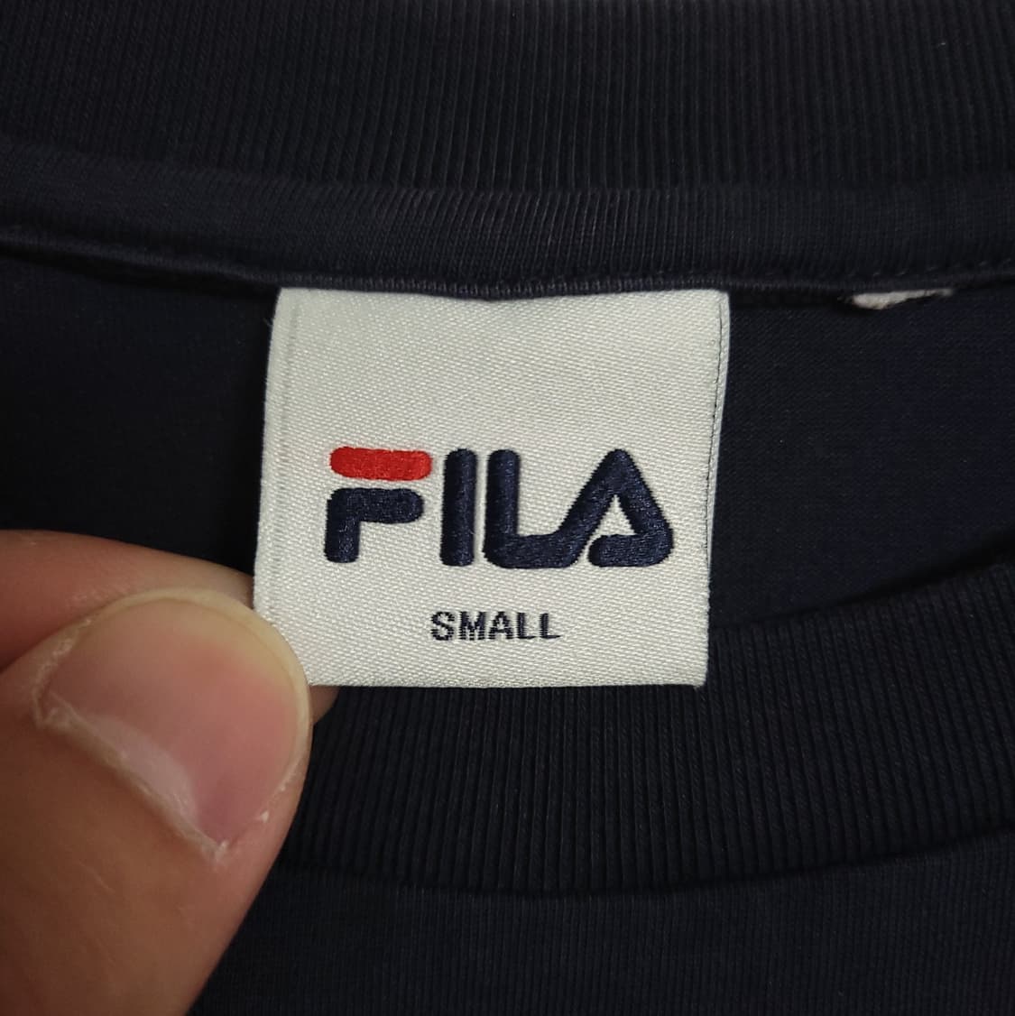 (S) FILA 휠라 블랙 로고 반팔 티셔츠 상품이미지2