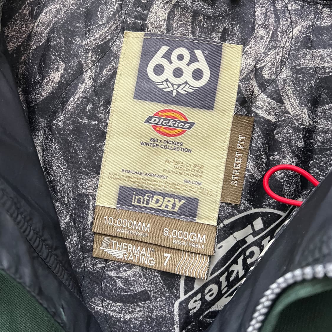 686 x 디키즈 스트릿핏 스노우보드 아이젠하워 윈터 자켓 XL 상품이미지4
