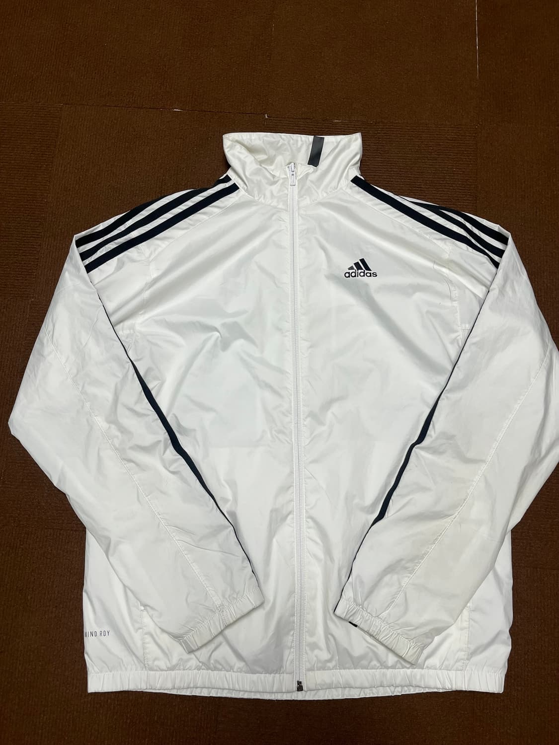 아디다스 3S 레귤러 핏 윈드브레이커 재킷(화이트) 상품이미지1