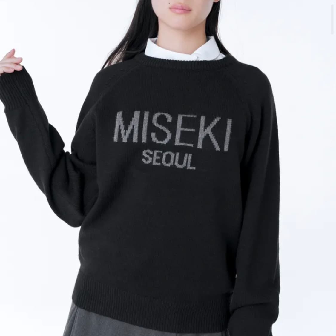 Misekiseoul logo knit BLACK 상품이미지1