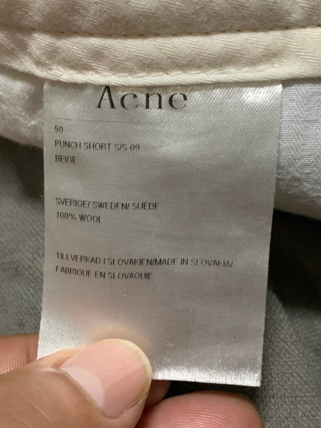ACNE 2009/SS 아크네 펀치 쇼츠(50 사이즈) 상품이미지8