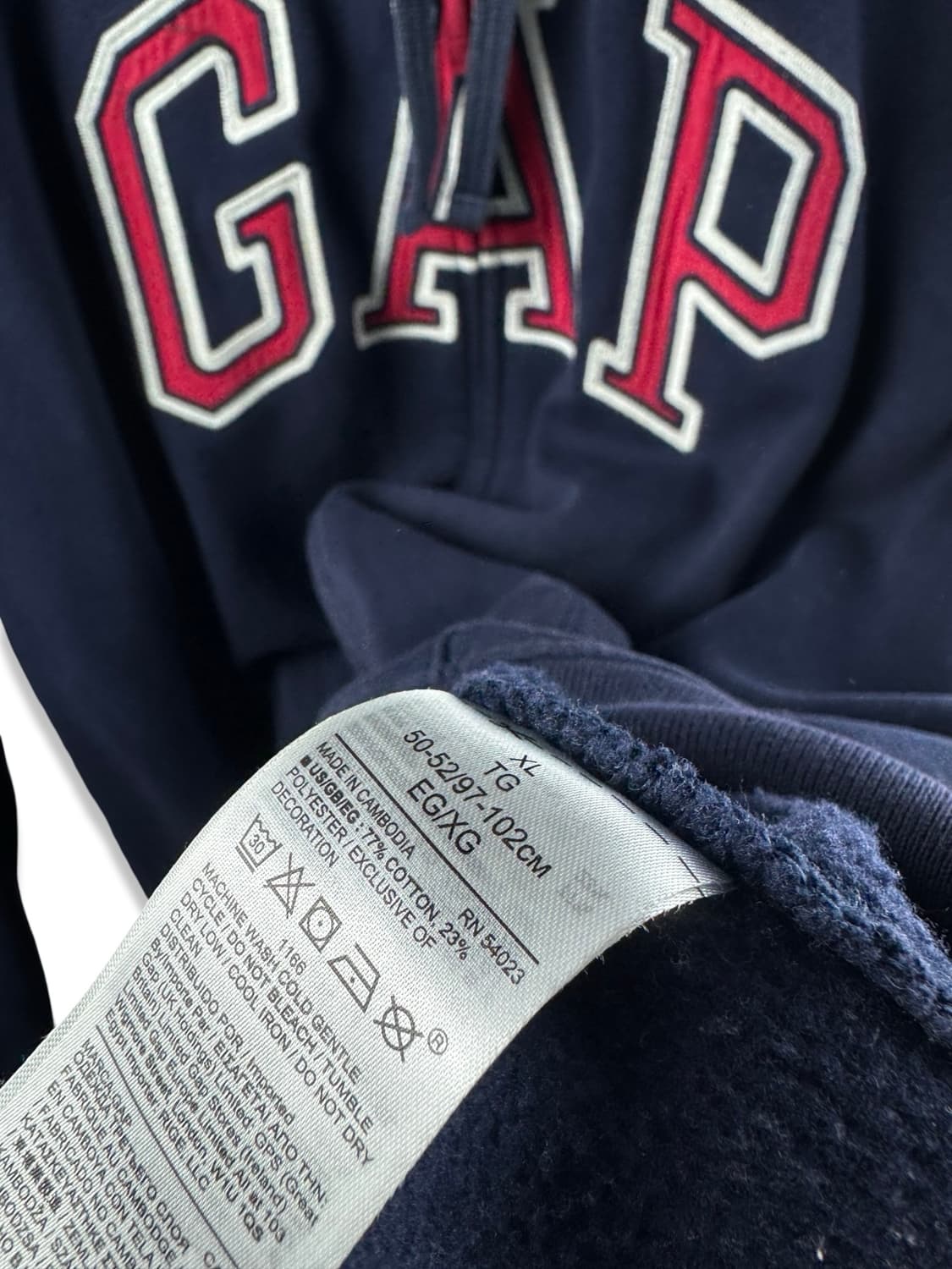 갭 네이비 레드 후드집업1998 상품이미지5