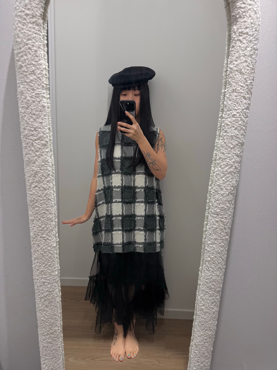 빈티지 체크 원피스 상품이미지4