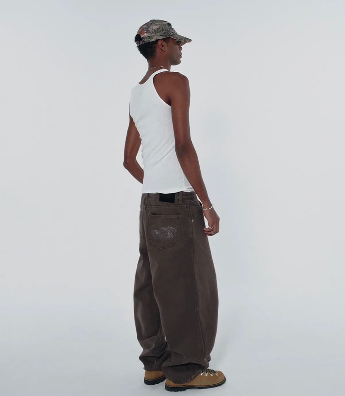 SUADE BLUE JEANS 브라운 와이드 팬츠 L 상품이미지7