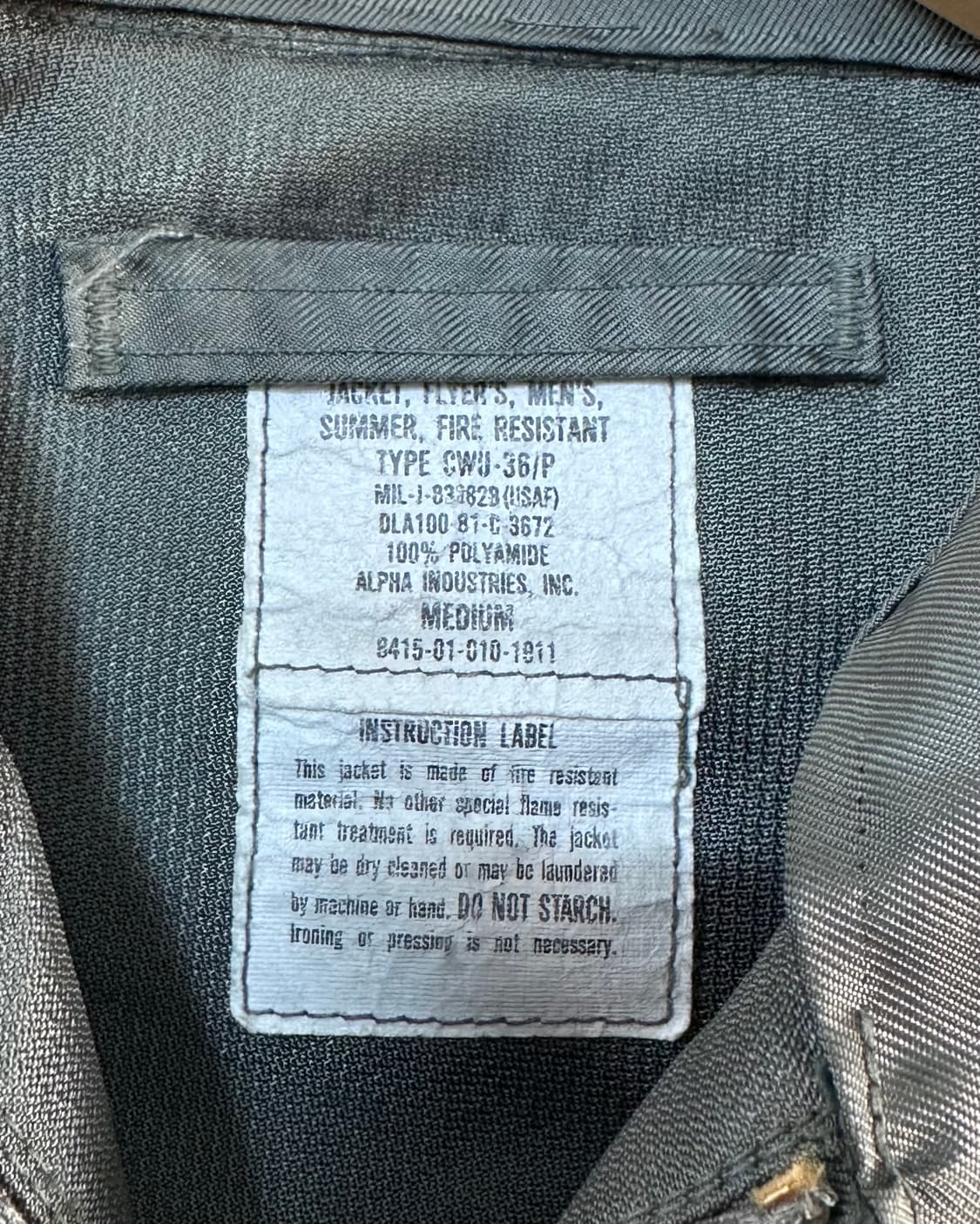 80s CWU-36/p USAF 플라이트 자켓 (va.71) 상품이미지8