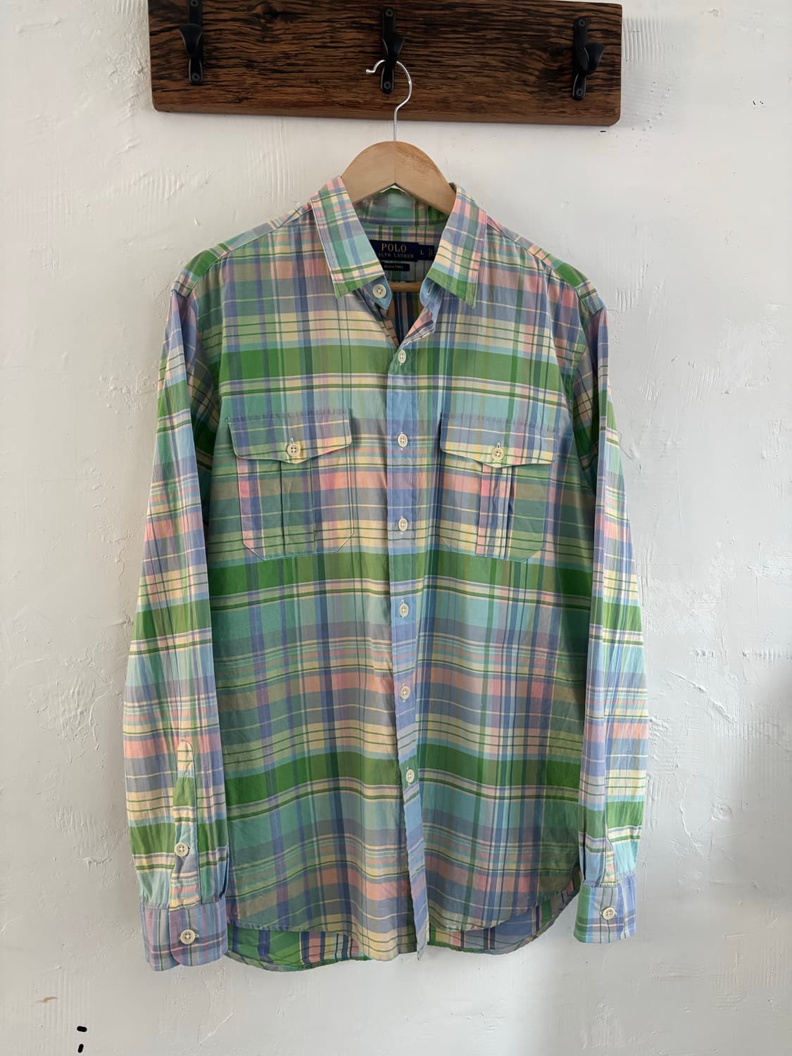 Polo 폴로 랄프로렌 신형 멀티컬러 포켓 체크 셔츠 상품이미지1