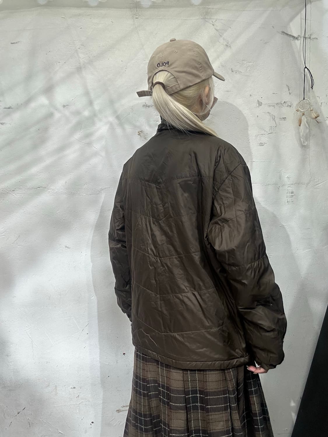 컬럼비아 브라운 패딩 바람막이 자켓 S 상품이미지3