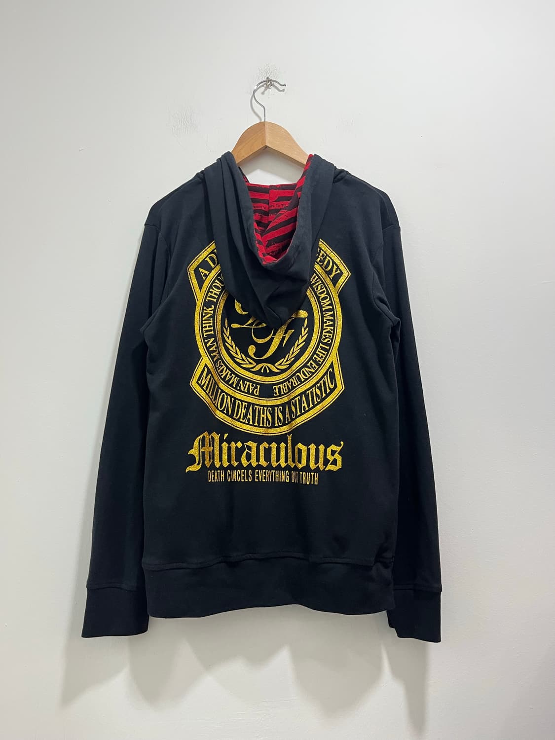 y2k 락펑크 골드 글리터 레터링 프린팅 후드집업  상품이미지5