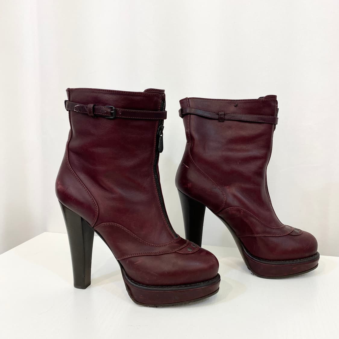 [245] 보테가베네타 레더 앵클 부츠 38 상품이미지5