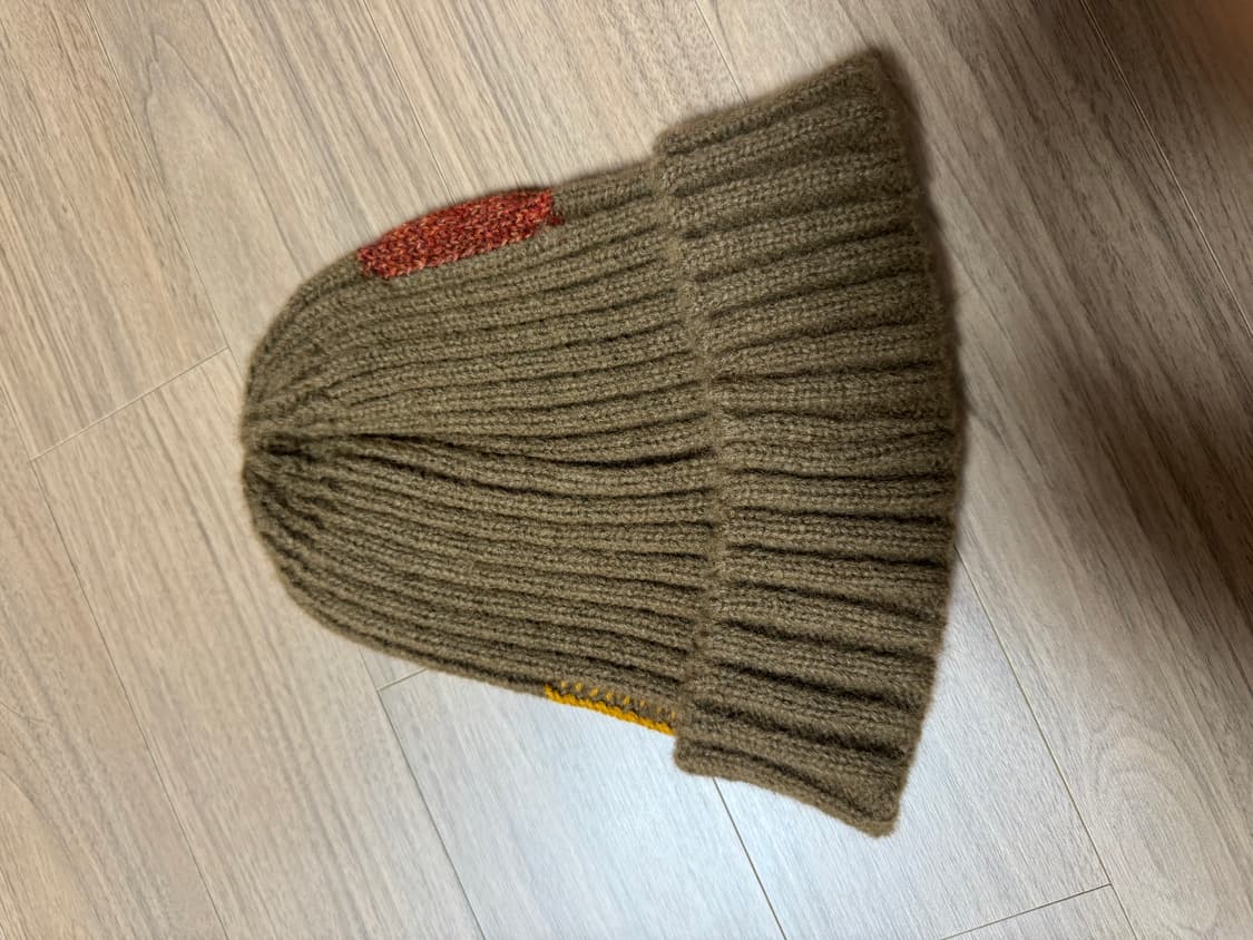 캐피탈 5G 울 츠기하기 니트 캡 비니 브라운 상품이미지3