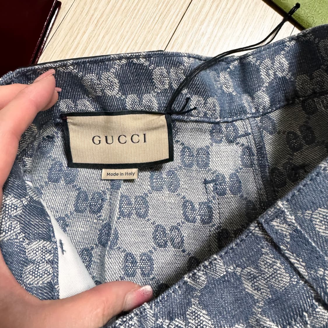 25 텍달린 새상품 정품 구찌 / 정가190만 모노그램 린넨 반바지 쇼츠 상품이미지6