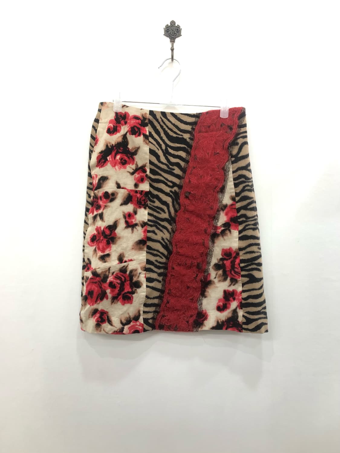 tiger rose pattern midi skirt  허단  상품이미지2