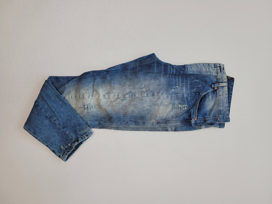 자라 ZARA 남자 빈티지 워싱 청바지 34 블루 상품이미지2