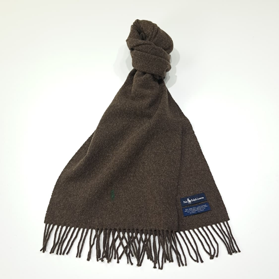 MX409 폴로 스코틀랜드판 램스울 그린포니 브라운 머플러 목도리 상품이미지2