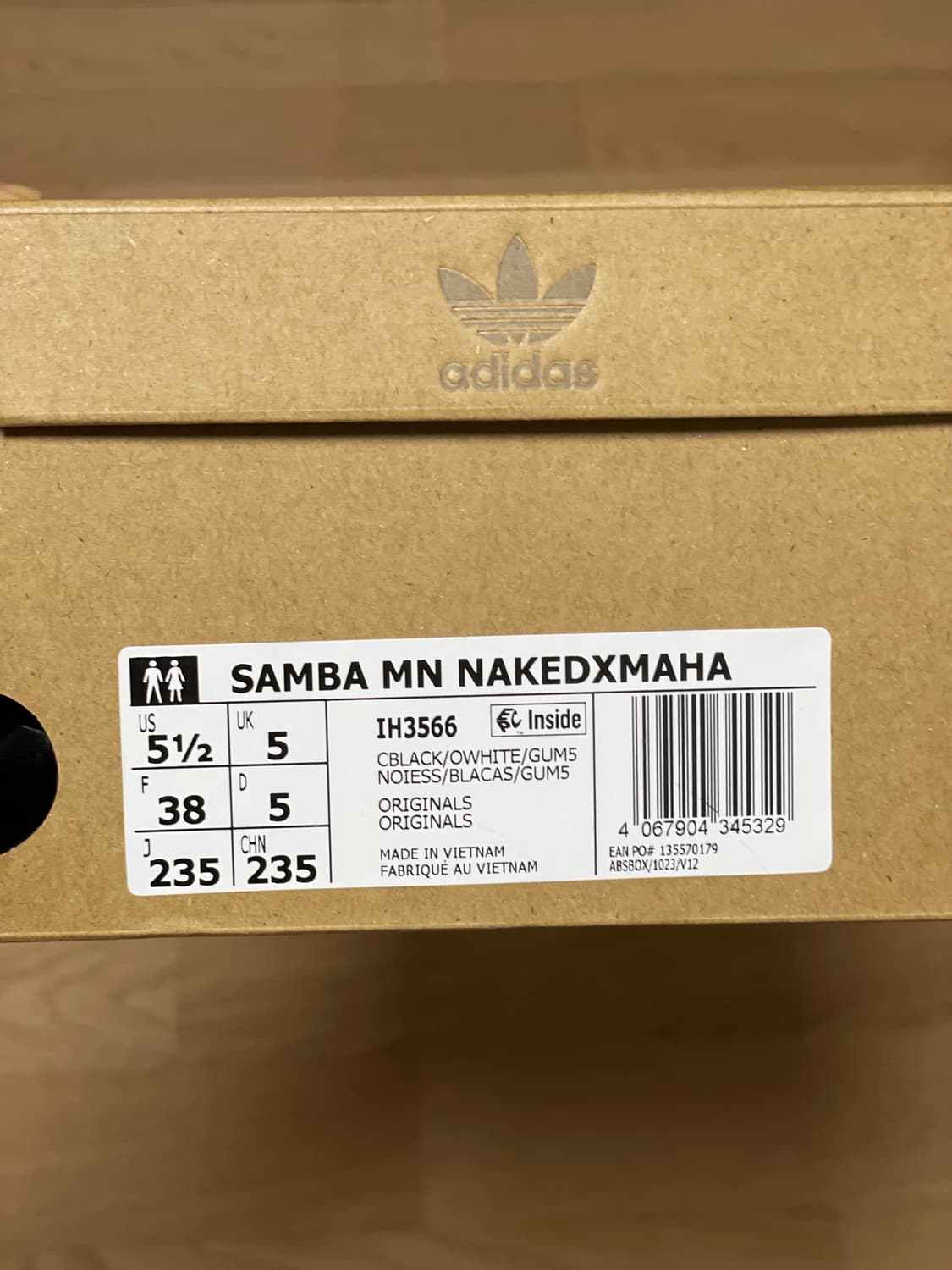 [235] 아디다스 X 네이키드 마하 삼바 코어 블랙(✨새상품) 상품이미지5