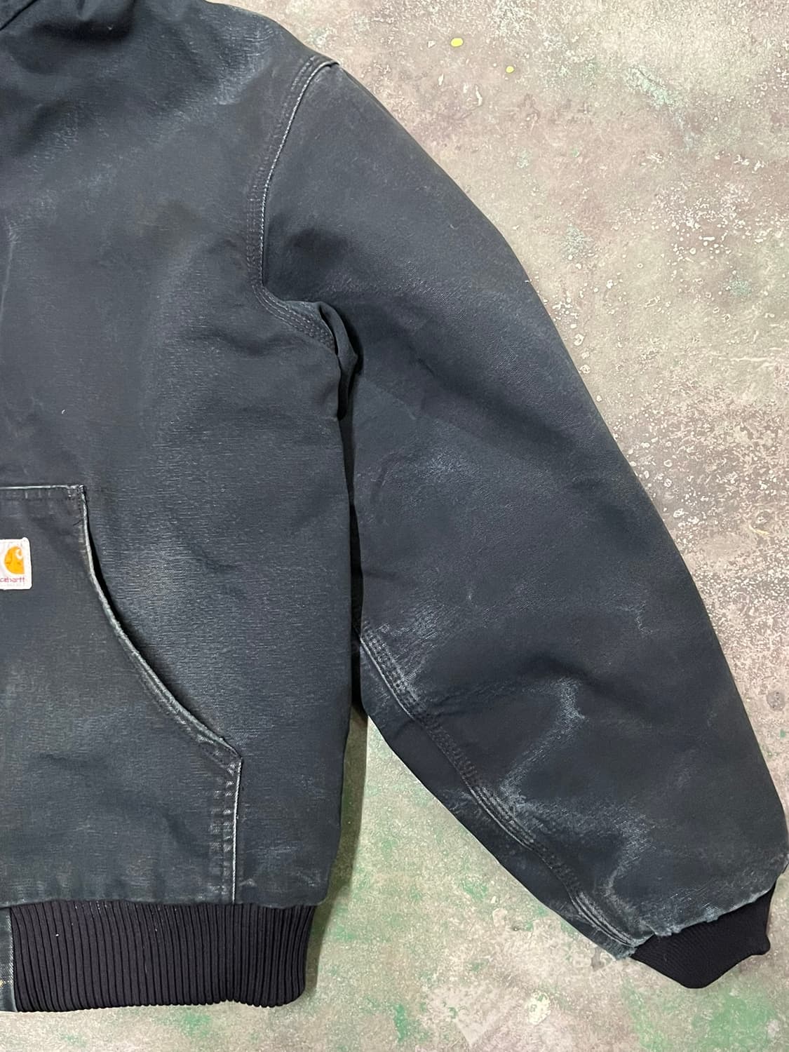 00's [L] 칼하트 J140 BLK 액티브 자켓 블랙 후드 워크자켓 상품이미지6