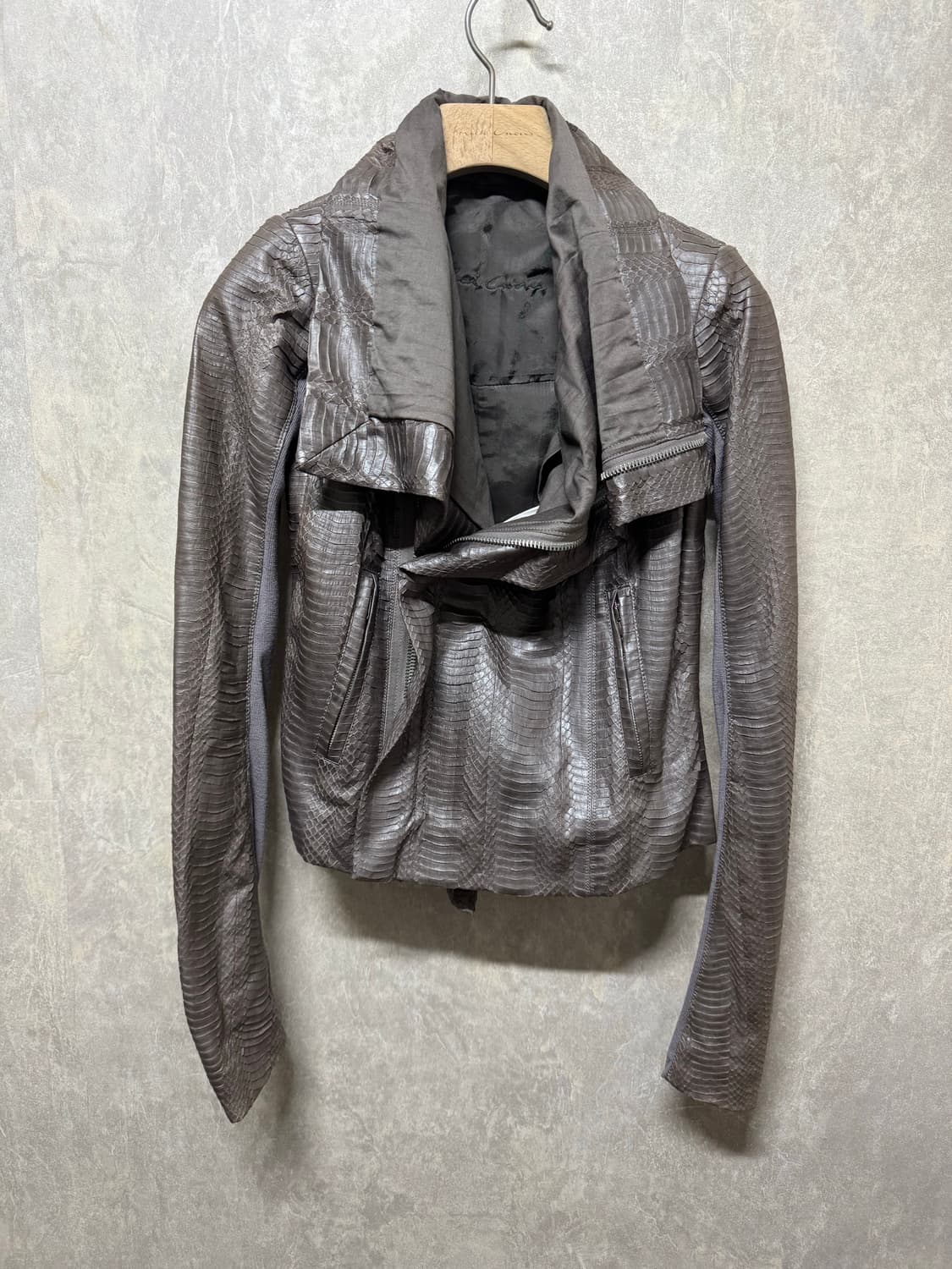 40 / Rick Owens 나스카 파이톤 스네이크 레더 자켓 상품이미지2