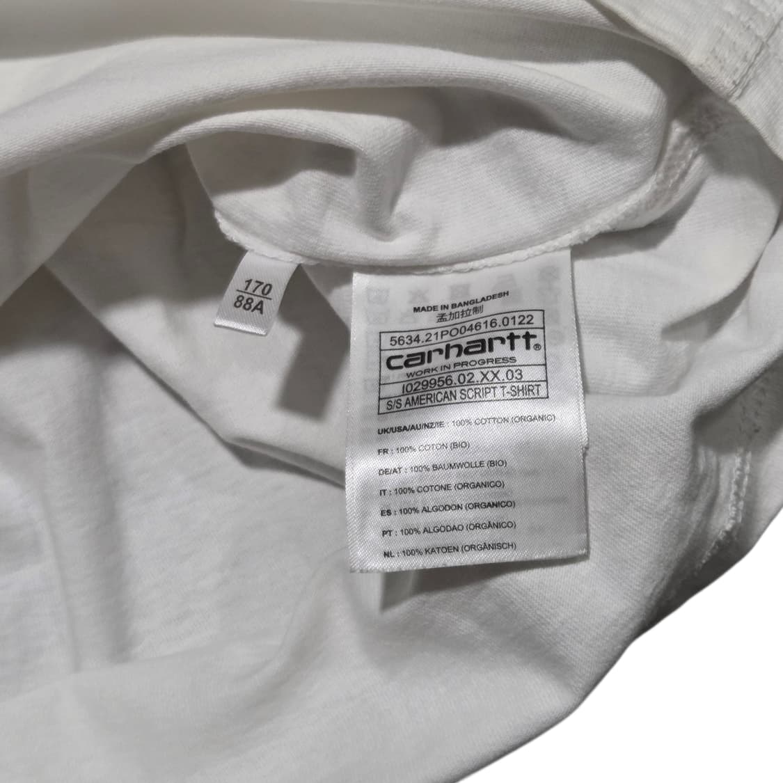 Carhartt 칼하트 화이트 반팔 티셔츠
 상품이미지3