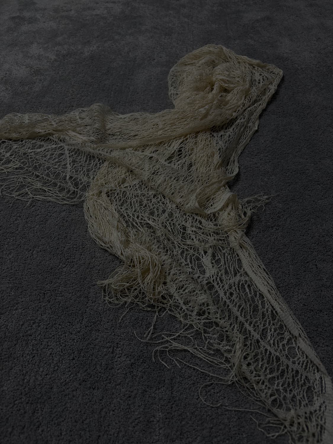 Vintage v-kei punk mood fishnet scarf 상품이미지1