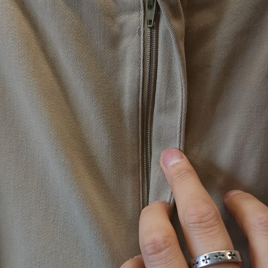 90s 폴로 치노팬츠 베이지 usa 패브릭 헤비코튼 34x32 상품이미지6