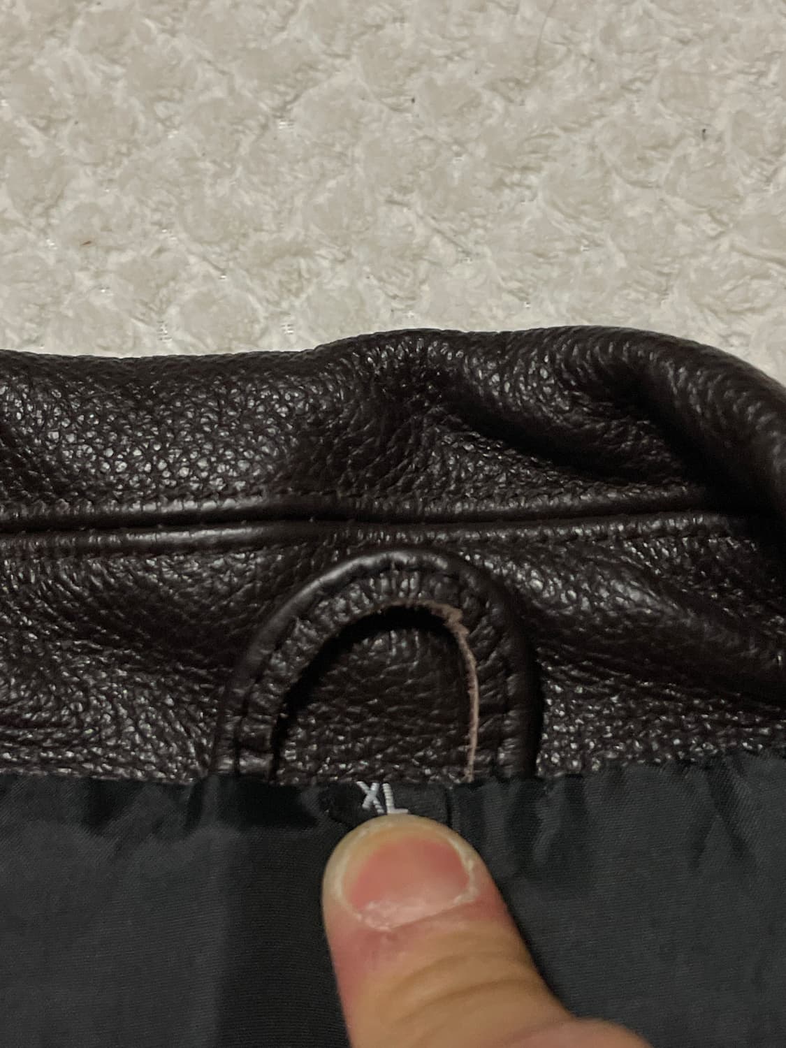 웨스턴 무드 카우하이드 소가죽 레더 카 코트 다크 브라운 상품이미지5