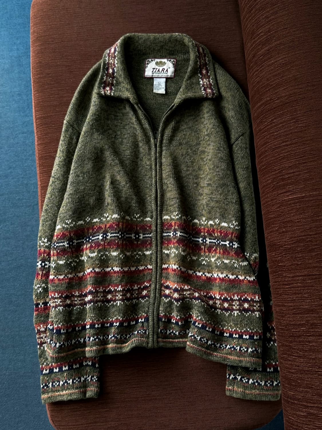 Pattern knitted zip jacket 상품이미지9