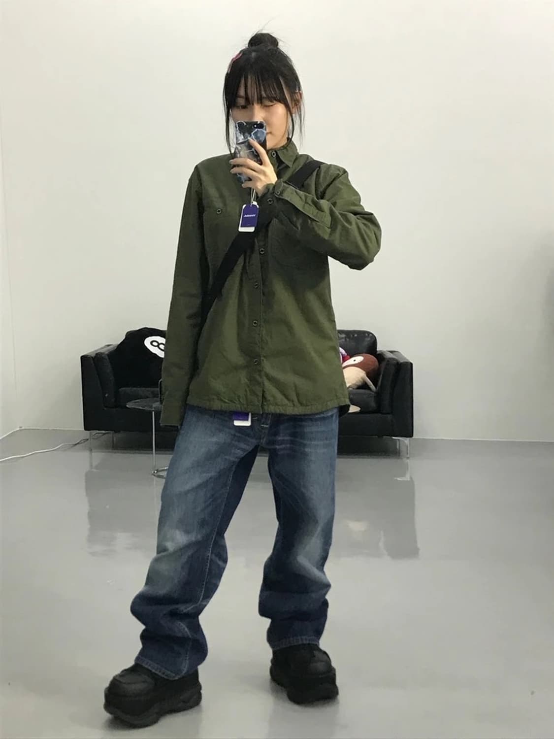 JPN 카키 셔츠 상품이미지1