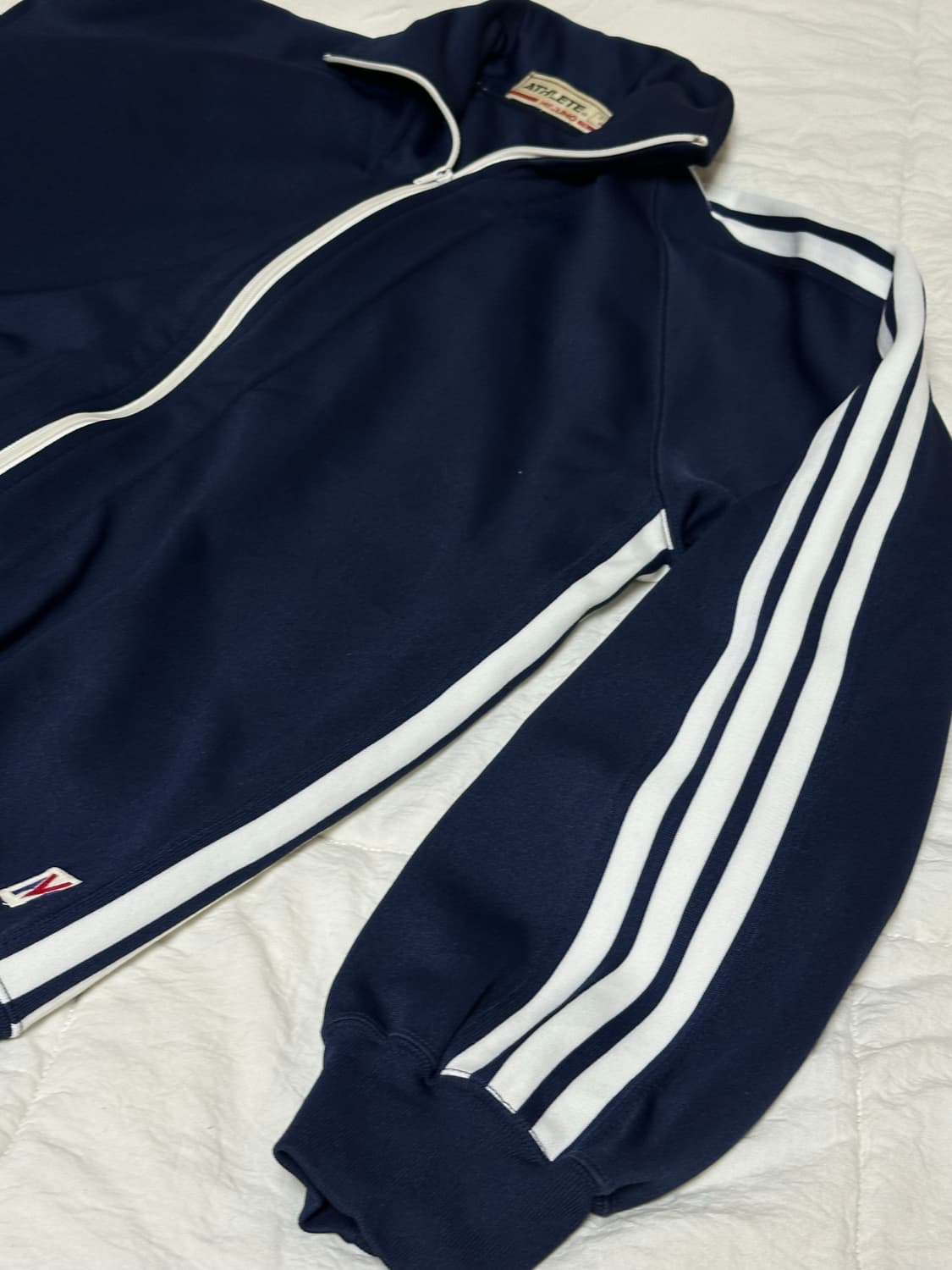 JP 미즈노 네이비 져지 삼선 트랙탑 라지 상품이미지5